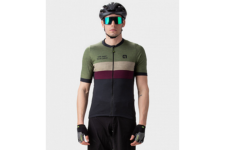 Веломайка мужская ALE MAGLIA MC / SS JERSEY CHAOS OFF ROAD - GRAVEL VERDE/GREEN